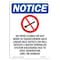Signmission OSHA Notice Sign, No Open Flames Or With Symbol, 10in X 7in Rigid Plastic, 7" W, 10" H, Portrait OS-NS-P-710-V-14710 - alternate 1